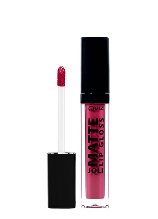 Матовий блиск для губ quiz cosmetics joli color matte, 84 малинова шарлотка