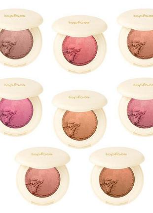 Рум'яна запечені topface prohd natural glow baked blush (pt705), 001 silk line ніжні рожево-бежеві