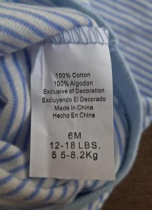Боди carters 6мес боди с длинным рукавом carters 6мес 3