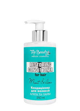 Кондиционер для волос, восстанавливающий top beauty mint&lime 250 мл daily skin care