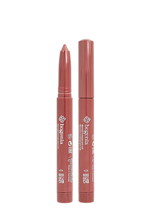 Помада-олівець для губ водостійка bogenia velvet waterproof matte bg730, 009 cashmere темна помаранчево-бежева daily skin care
