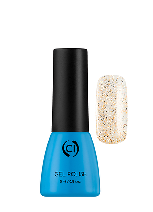 Гель-лак для нігтів colour intense gel polish 5 мл № g10 блестки золотисті daily skin care