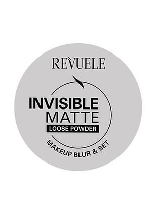 Пудра для лица косметическая рассыпчатая revuele invisible matte loose powder тон прозрачный, 5 г daily skin care
