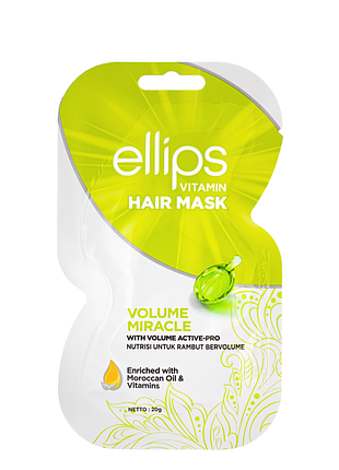 Маска для об'єму тонкого волосся ellips volume miracle 20 г