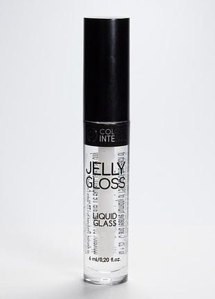 Прозорий блиск для губ colour intense jelly gloss liquid glass lg-131 6 мл daily skin care