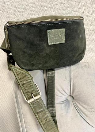 Шкіряна сумка бананка українського виробника squirrel’s bag