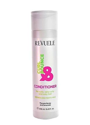 Кондиционер для вьющихся волос revuele curl & bounce с керамидами, 250 мл daily skin care