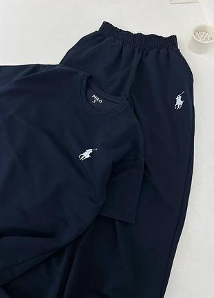 Базовый костюм двойка polo футболка+брюки двунить люкс 🔥 сезонный распродаж
