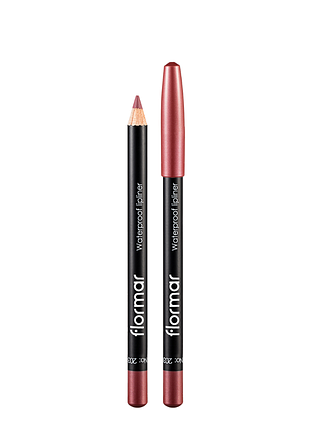 Карандаш для губ водостойкий flormar waterpoof lipliner no 203 приглушенный розовый перламутровый subdued pink daily skin care