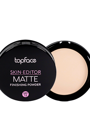 Пудра для лица матирующая topface skin editor matte finish pt263, no 02 розово-бежевая daily skin care