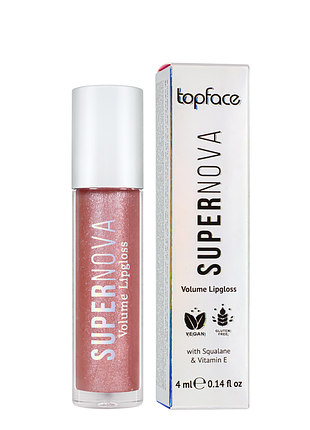 Блеск для губ topface supernova volume lipgloss 4 мл pt209, 15 reveal светлый терракотовый daily skin care