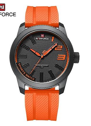 Naviforce nf9202t мужские наручные часы кварцевые часы с силиконовым ремешком водонепроницаемые 30м оранжевый