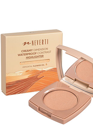 Хайлайтер для лица creamy dimension waterproof contrast highliter neverti водостойкий (np205), 001 золотой daily skin care
