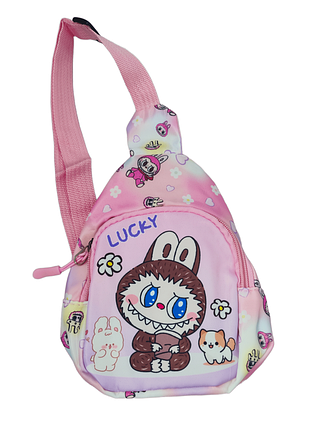 Рожева сумка labubu на плече кросбоді kawaii monsters з регульованим ремінцем - мила сумочка для фанатів аніме лабубу