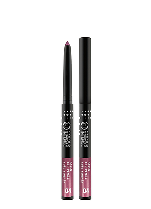 Олівець для губ механічний colour intense satin lip pencil № 04 soft sangria темно-рожевий