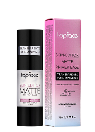 База праймер під макіяж прозора topface skin editor matte primer base, № 02 transparent daily skin care