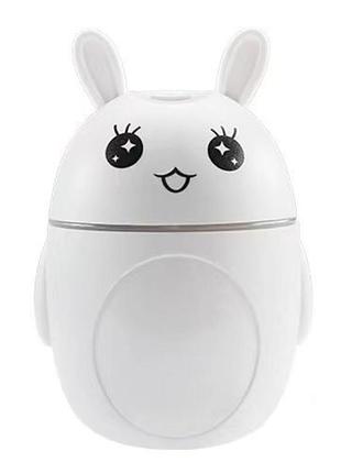 Увлажнитель воздуха ультразвуковой с подсветкой safe air rabbit мини-аромадиффузор бесшумный 200мл белый