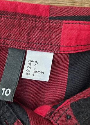 Рубашка в клетку h&m разм s-m 7