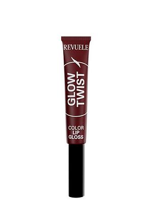 Блеск для губ жидкий revuele glow twist тон 01 сливовый, 9 мл daily skin care