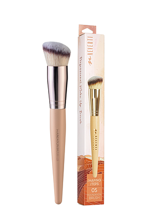 Кисть для тональной основы скошенная neverti np150 (f05) daily skin care