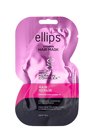 Маска для відновлення волосся ellips hair repair з прокератиновим комплексом 18 г (0033)