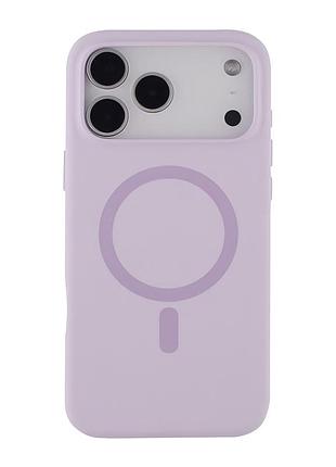Чехол-накладка bizon silicone case (magsafe) для iphone 17 pro max (6.9) light purple
