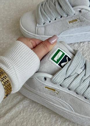 Кросівки puma suede xl mint grey white 🤍 3