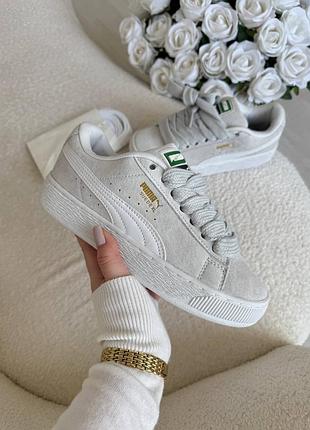 Кросівки puma suede xl mint grey white 🤍 5