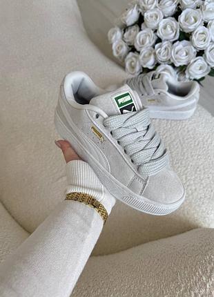 Кросівки puma suede xl mint grey white 🤍 6