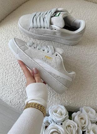 Кросівки puma suede xl mint grey white 🤍 10