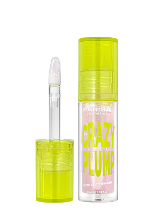 Блеск-плампер для объема губ parisa cosmetics crazy plump, 5,5 мл, 101 clear plump прозрачный daily skin care
