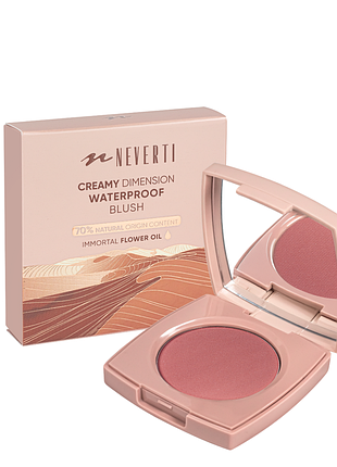 Рум'яна водостійкі компактні neverti creamy dimension waterproof blush 6 г (np203), 005 lost in love бордові