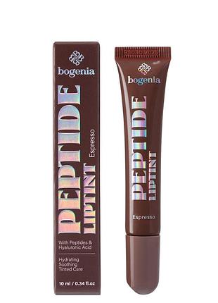 Бальзам для губ пептидний bogenia peptide lip tint (bg713), 004 espresso коричневий