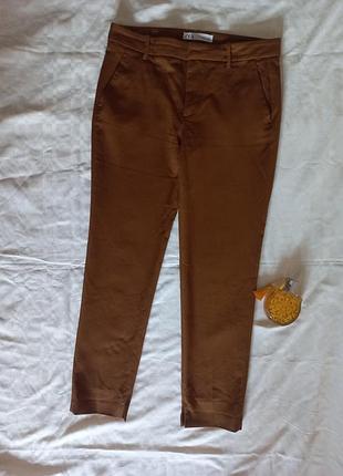 Стильные коричневые брюки / брюки zara (размер s / 36)
