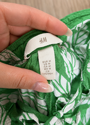 Красивое брендовое зеленое платье миди h&amp;m 2