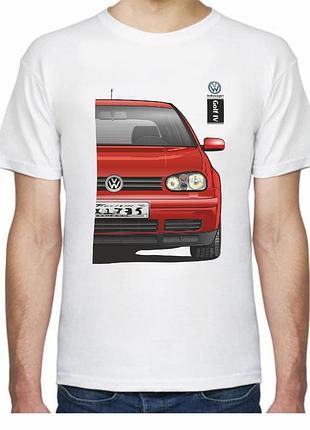 Футболка мужская avtolife с принтом volkswagen golf iv fr 607404 l белая