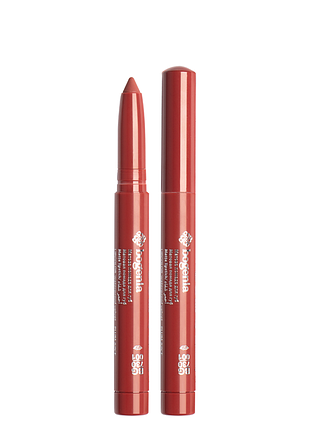 Помада-олівець для губ водостійка bogenia velvet waterproof matte bg730, 001 plum juice червоно-коричнева daily skin care