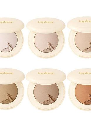 Пудра для застигання запечена topface prohd natural glow pt704, 004 warm beige тепла бежева