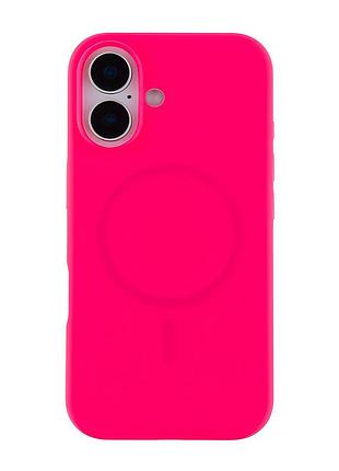 Чохол-накладка bizon silicone case (magsafe) для iphone 17 (6.3) hot pink