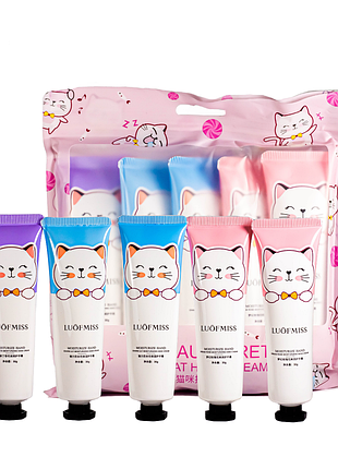 Набір кремів для рук luofmiss moisturize hand cream 5 штук із квітковими екстрактами 30 мл daily skin care