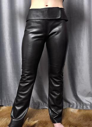 Винтажные кожаные брюки manigance paris m/l