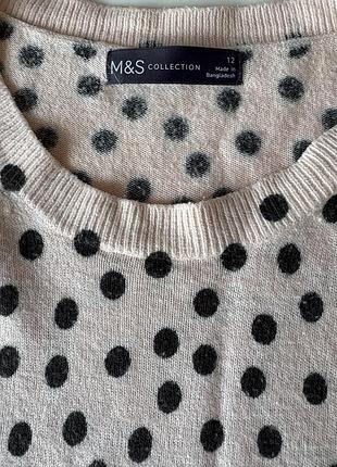 Полувер в горохи marks &amp;spenser 4
