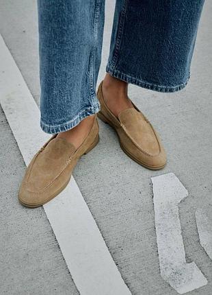 Лофери зі  замшевого спилка zara