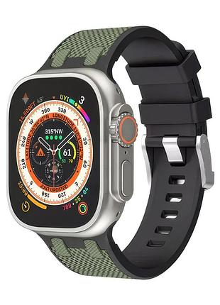 Ремінець з накладкою wiwu kylin silicon watch band 42/44/45/49mm (wi-wb015) green