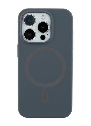 Чохол-накладка bizon silicone case (magsafe) для iphone 16 pro max (6.9) light grey