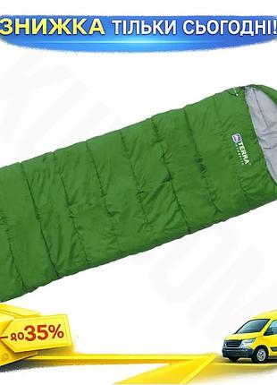 Ku спальний мішок terra universal fit incognita asleep 300 зелений ковдра з капюшоном для туристів та uni2l_k
