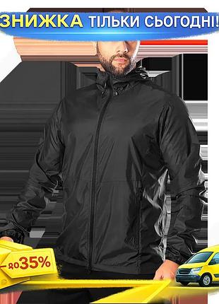 Ku вітрівка camotec windout universal fit 2.0 m чорна для активного відпочинку легка куртка для вітру uni2l_k