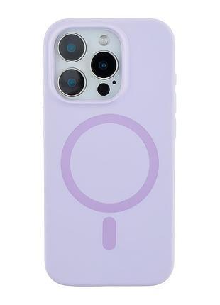 Чохол-накладка bizon silicone case (magsafe) для iphone 16 (6.1) light purple