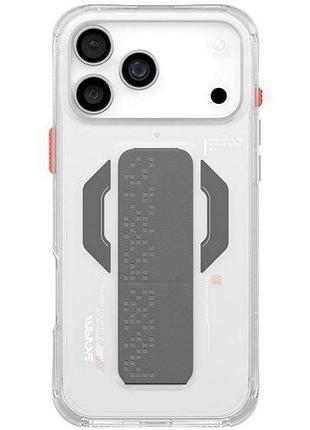 Чохол-накладка skinarma haxa (mag-charge + grip-stand) iphone 17 pro (6.3") clear