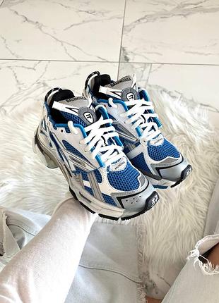 Кросівки balenciaga runner white blue 🩵